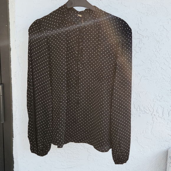 MAJE polka dot blouse. Black and white - Picture 3 of 4
